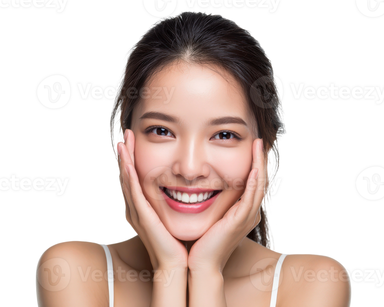 A woman with a beautiful face and a smile png