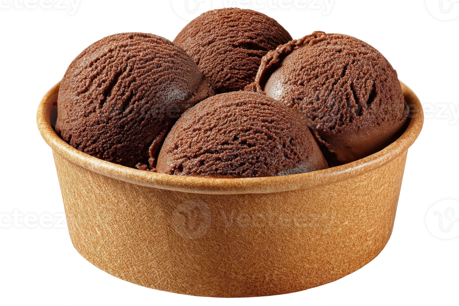 A bowl of chocolate ice cream png