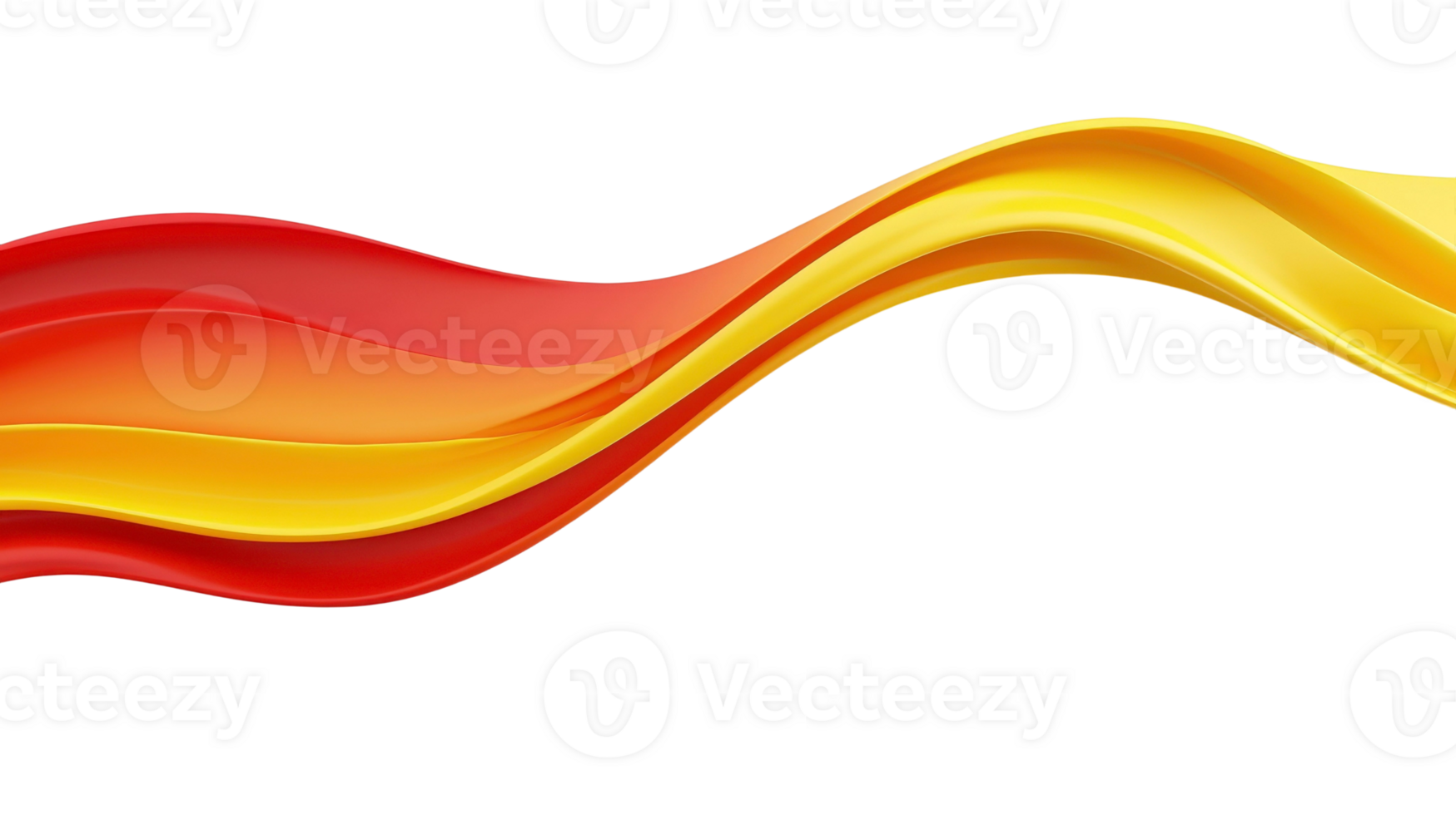 A red and yellow wave on a black background png