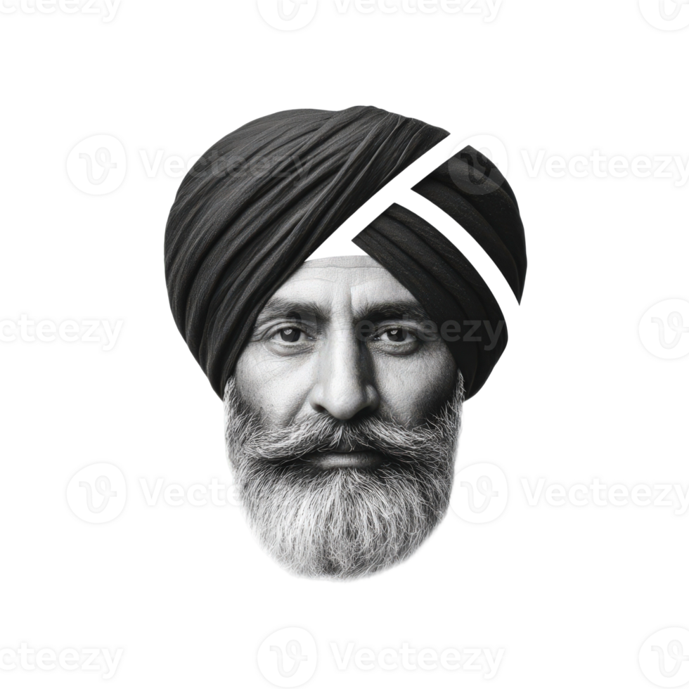 A man with a turban and beard png
