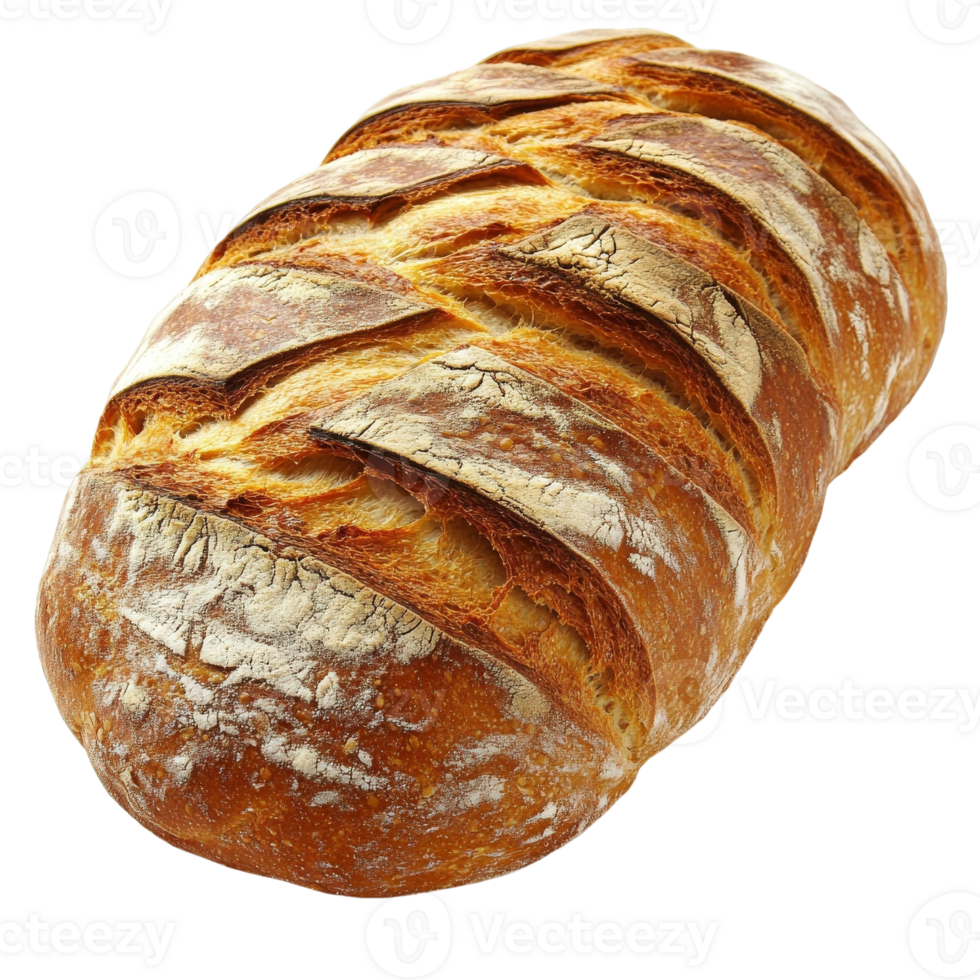 A loaf of bread is shown on a black background png