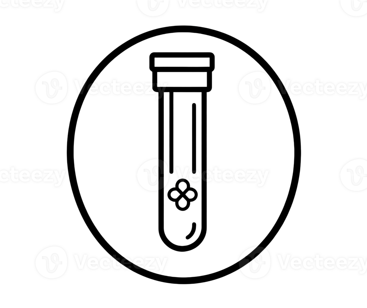 A black and white drawing of a test tube png