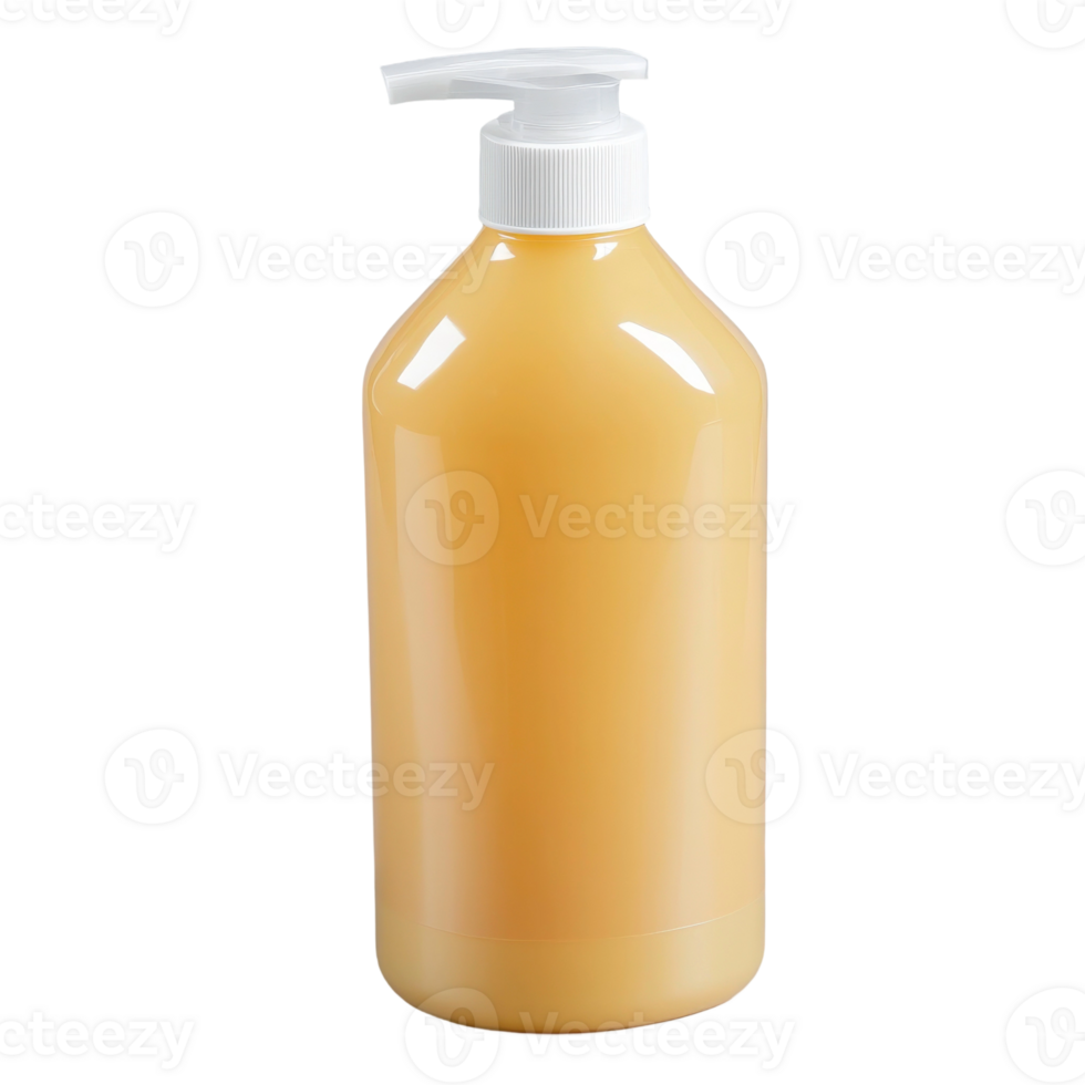 A bottle of orange liquid on a black background png