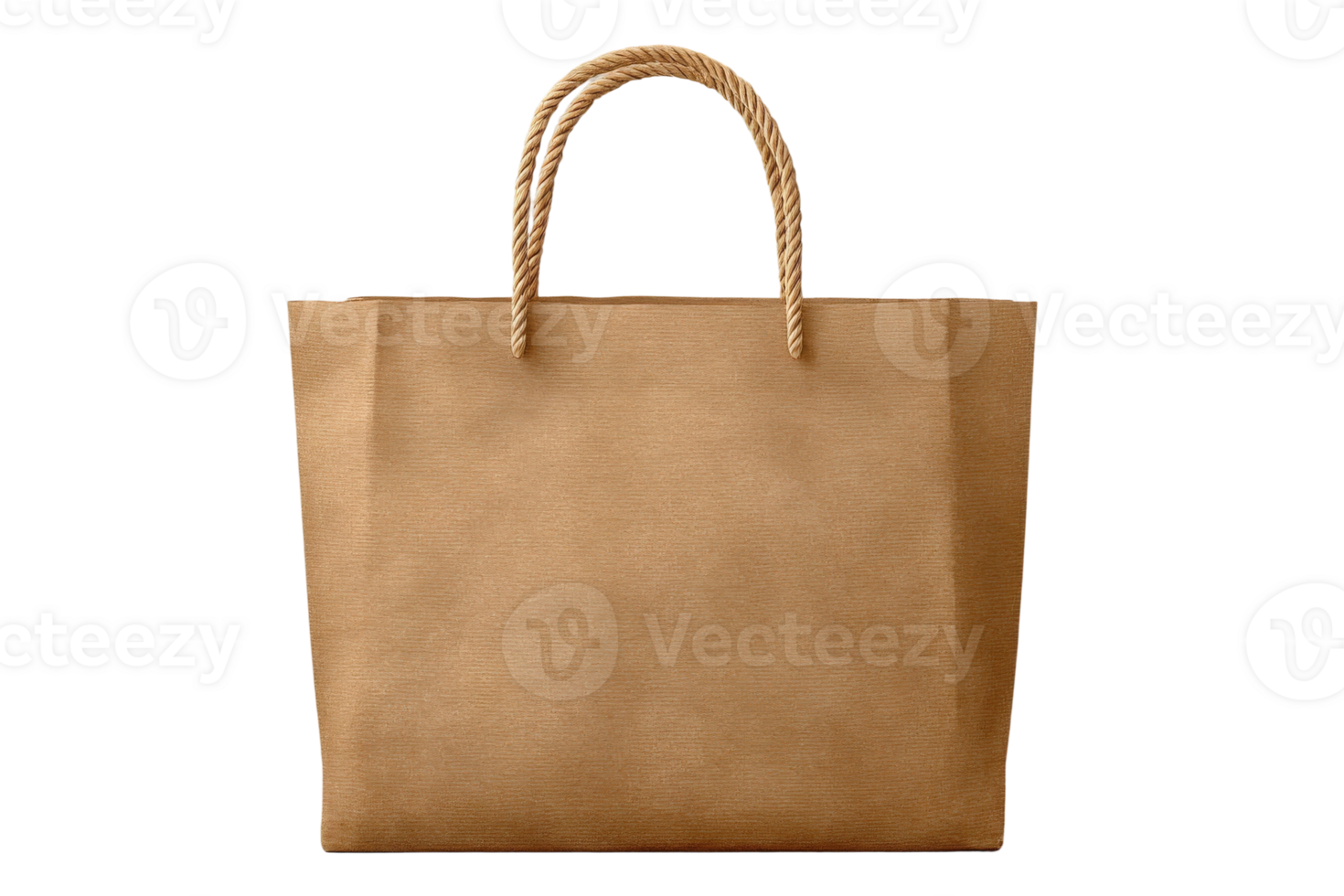 Brown paper bag isolated on black background png