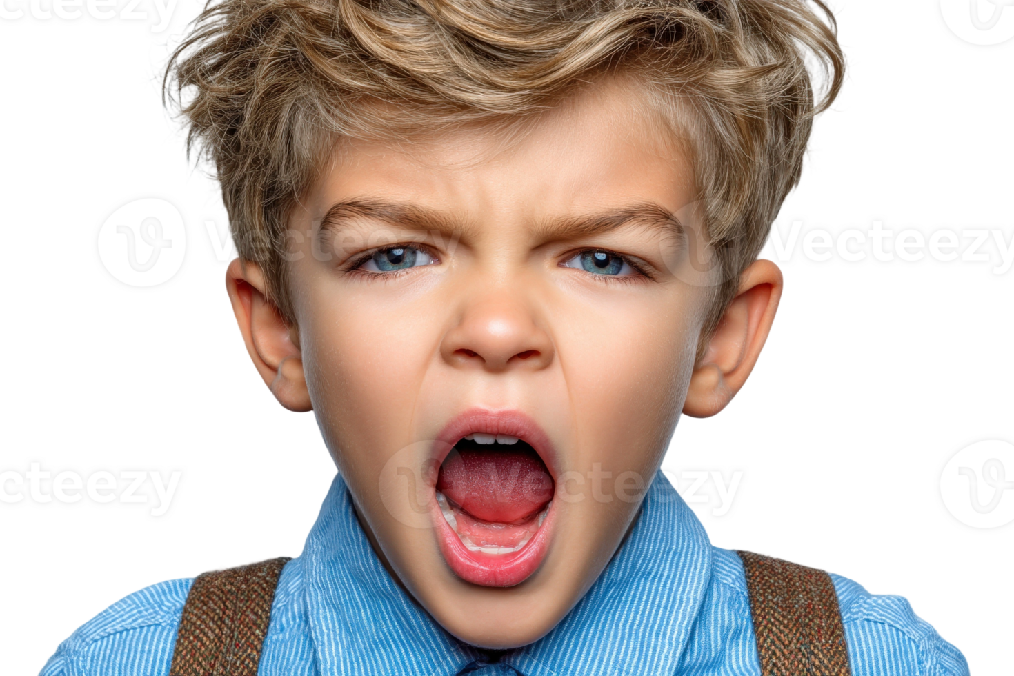 A young boy with his mouth open and a tie png