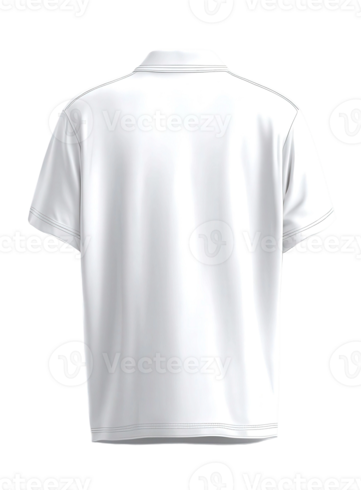 The back of a white polo shirt png