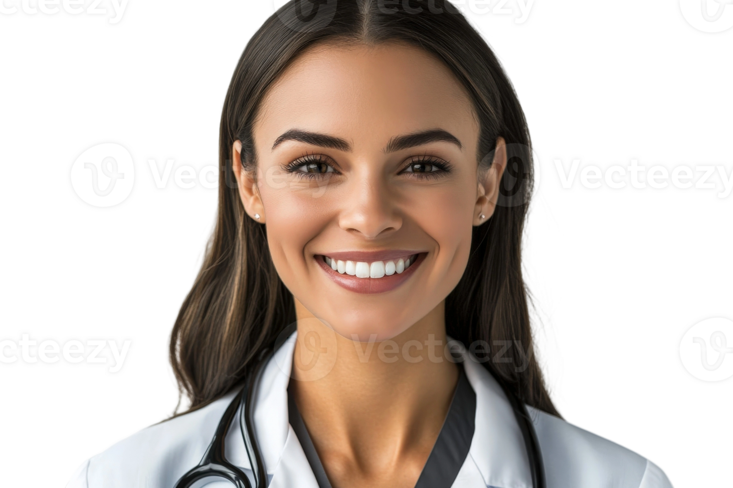 A female doctor smiling png