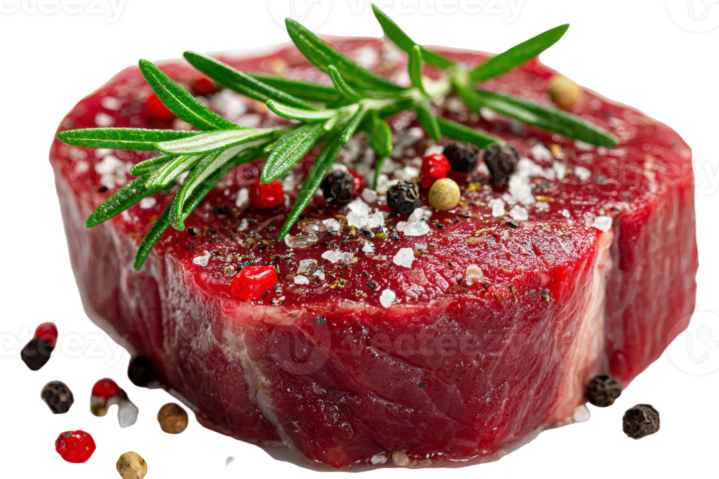 Steak with rosemary and spices png