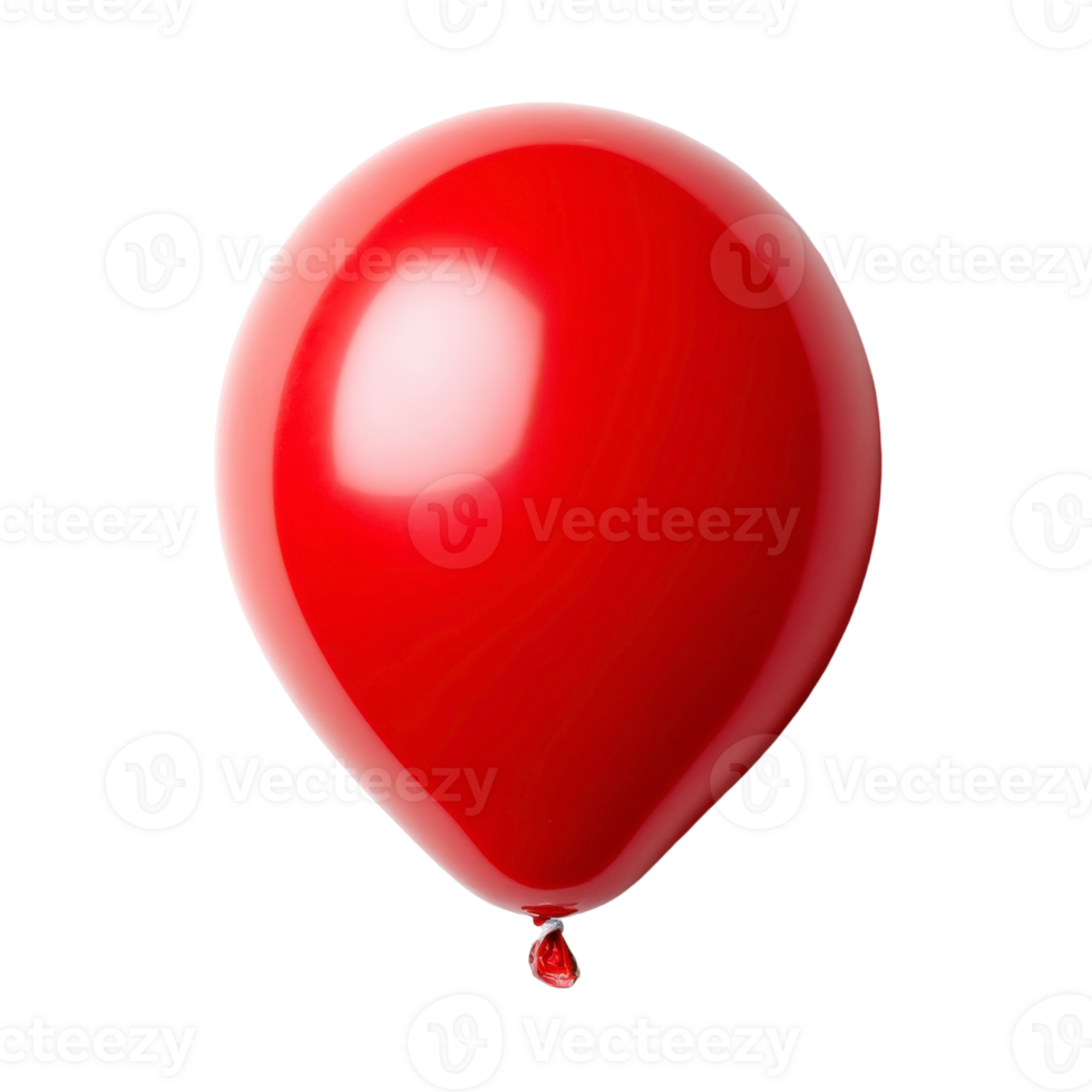 A red balloon with a drop of blood on it png