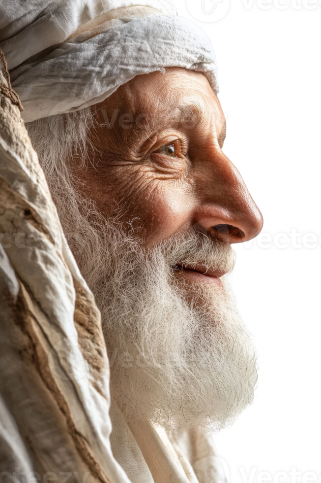 An old man with a white beard and turban png