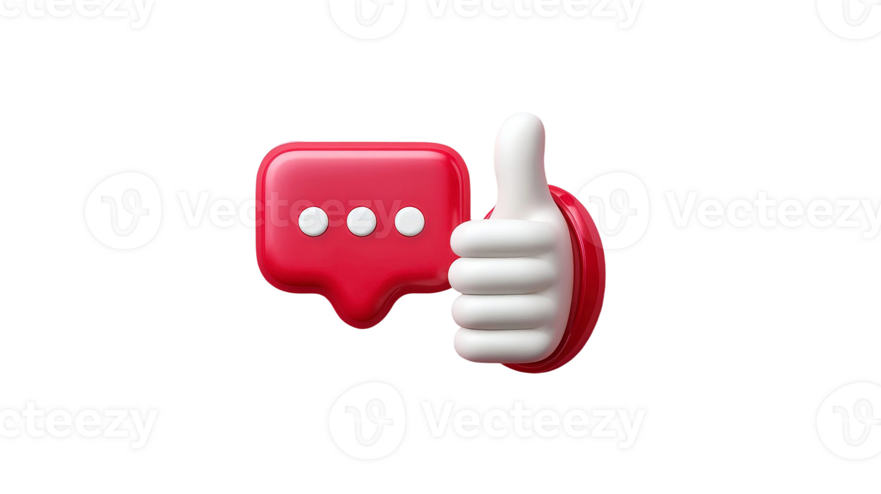 A red thumbs up icon with a thumbs up sign png