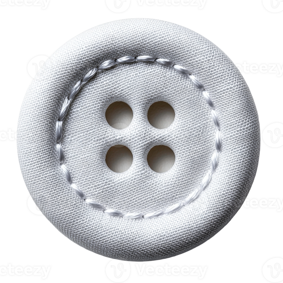 White button with four holes on a black background png