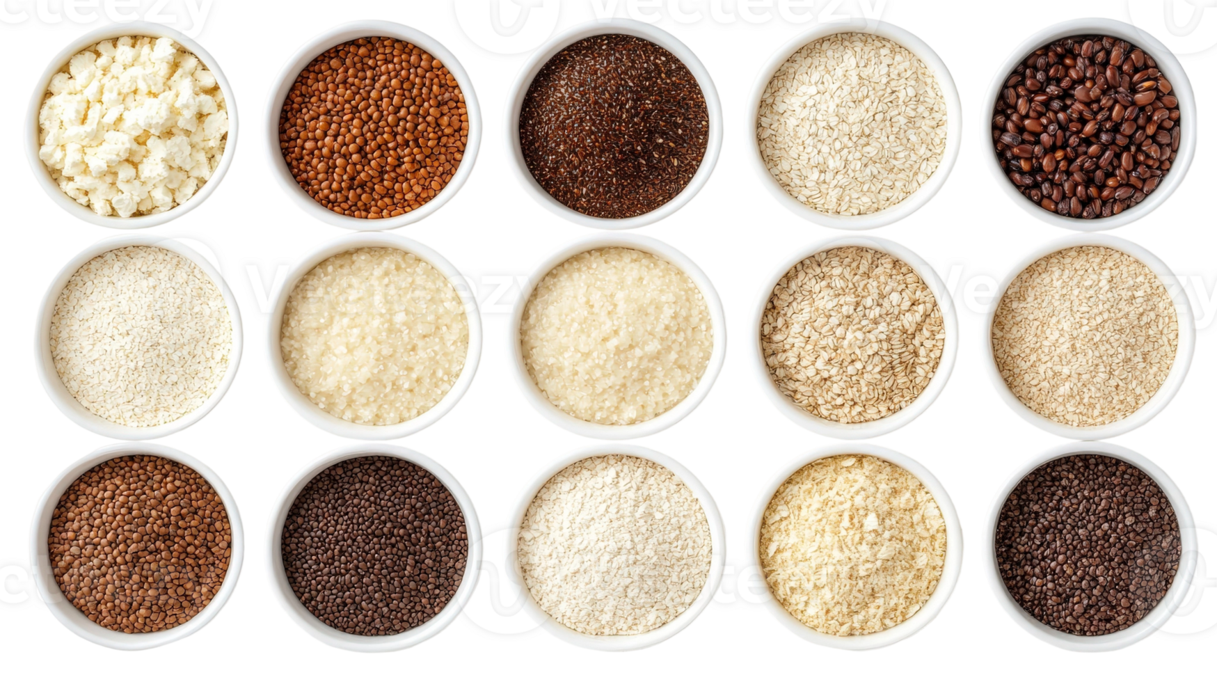 A collection of different types of rice png