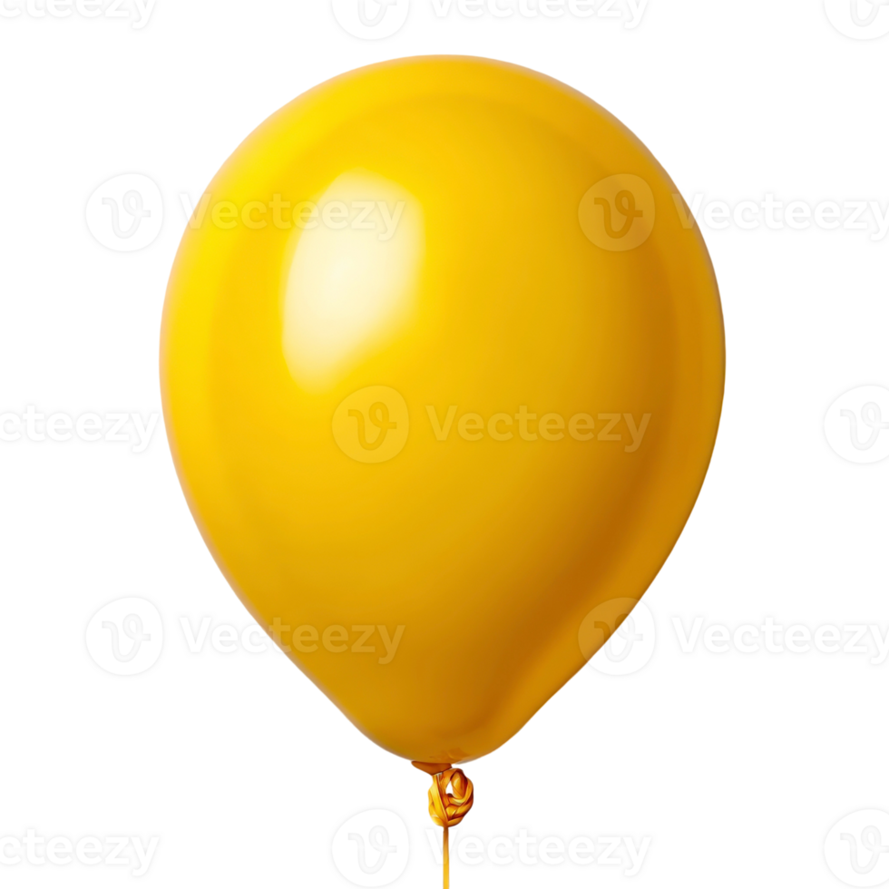 A yellow balloon on a black background png