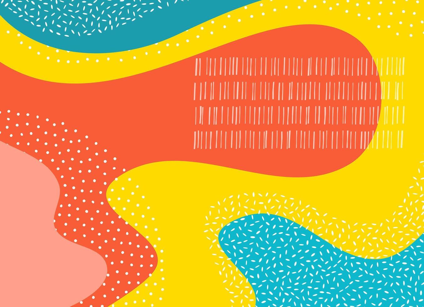 Colorful abstract design with patterns vector