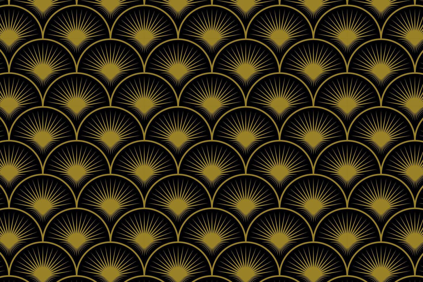 Classy vintage art deco sun brust pattern vector