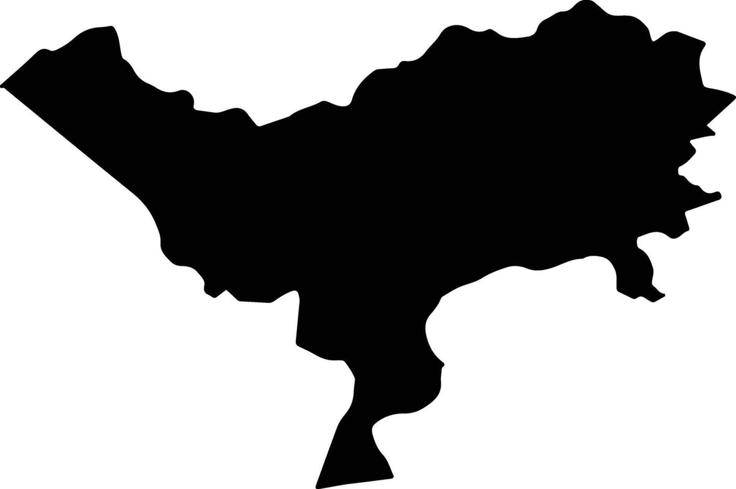 Praslin Saint Lucia silhouette map vector