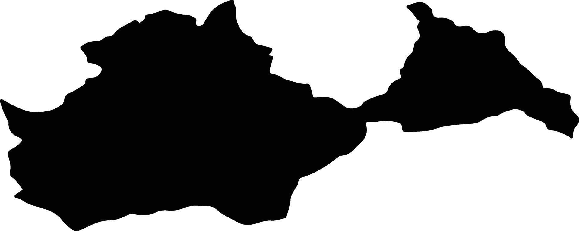 PREDEAL Romania silhouette map vector