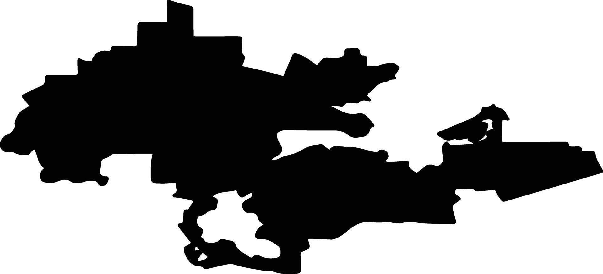 Predgorny District Russia silhouette map vector