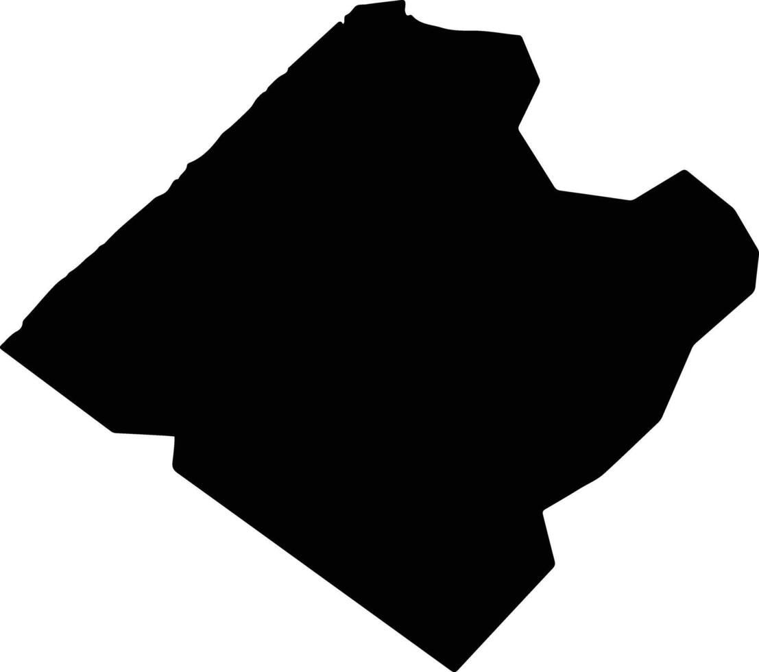 Prefecture of Rabat Morocco silhouette map vector