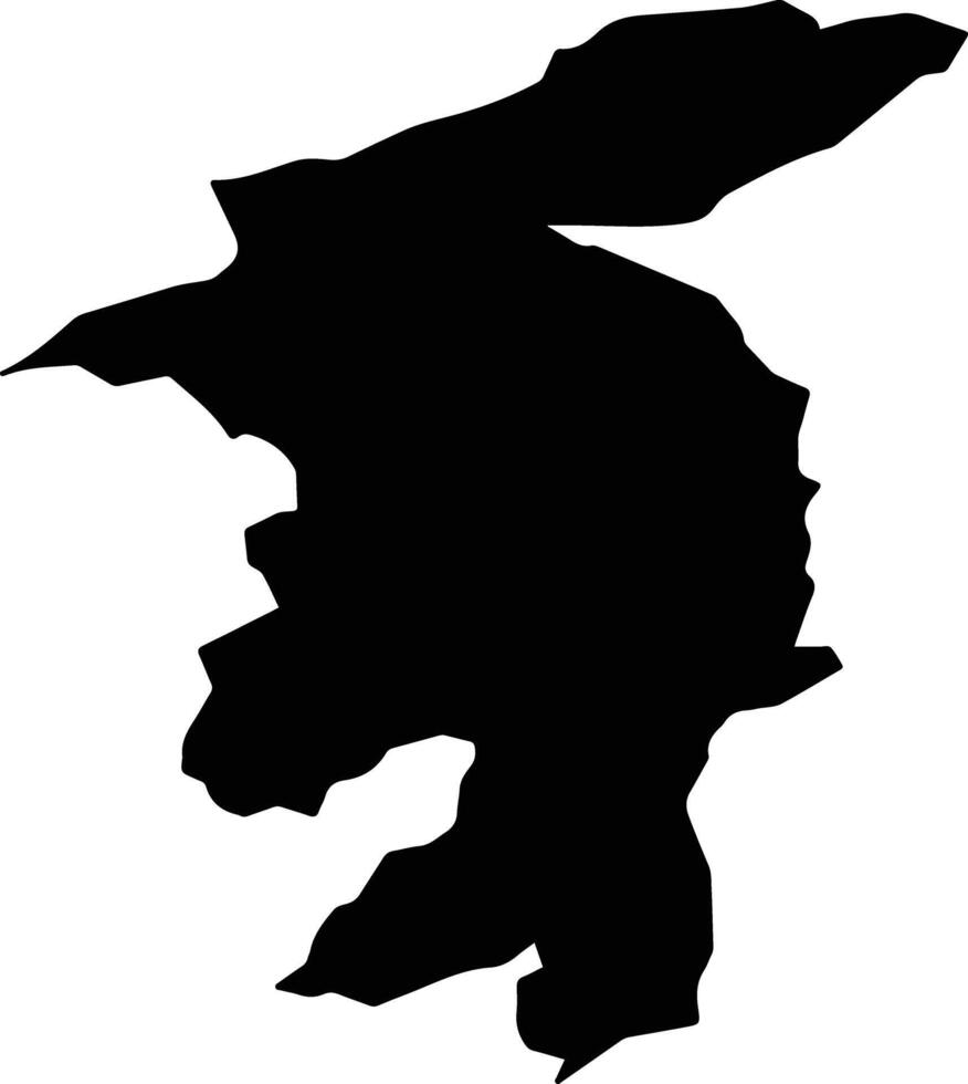 Primavera do Leste Brazil silhouette map vector