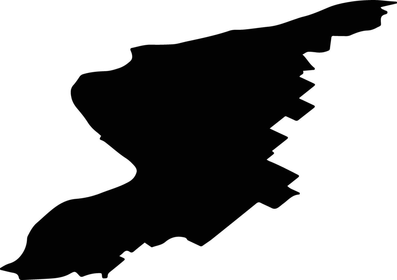 Privolzhsky District Russia silhouette map vector
