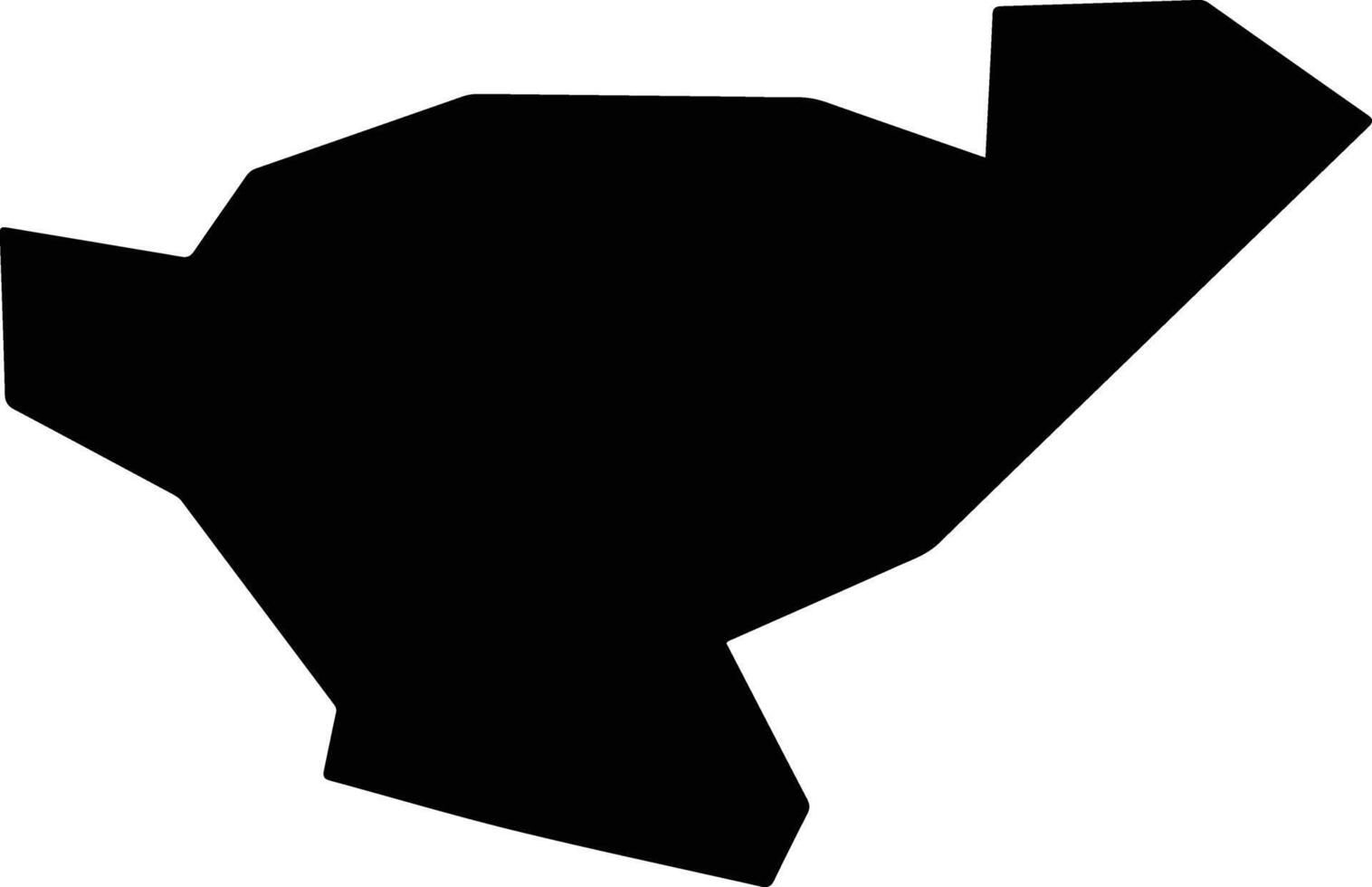 Probishtip North Macedonia silhouette map vector