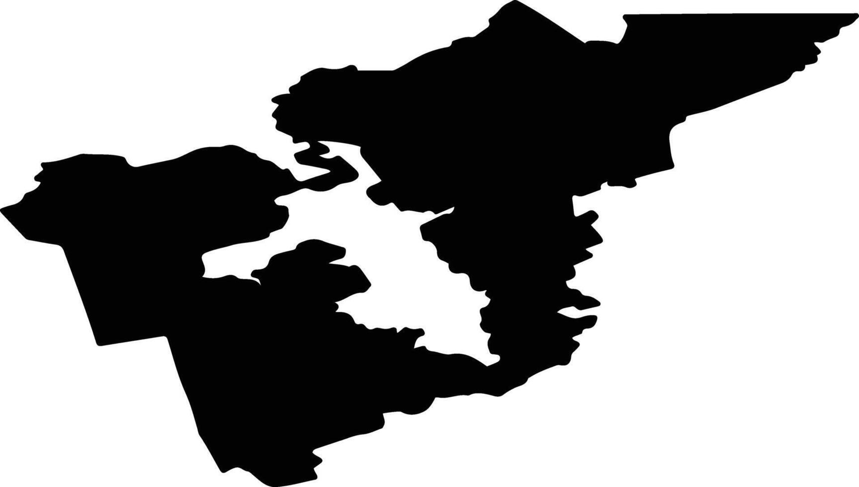 Prokopyevsky District Russia silhouette map vector