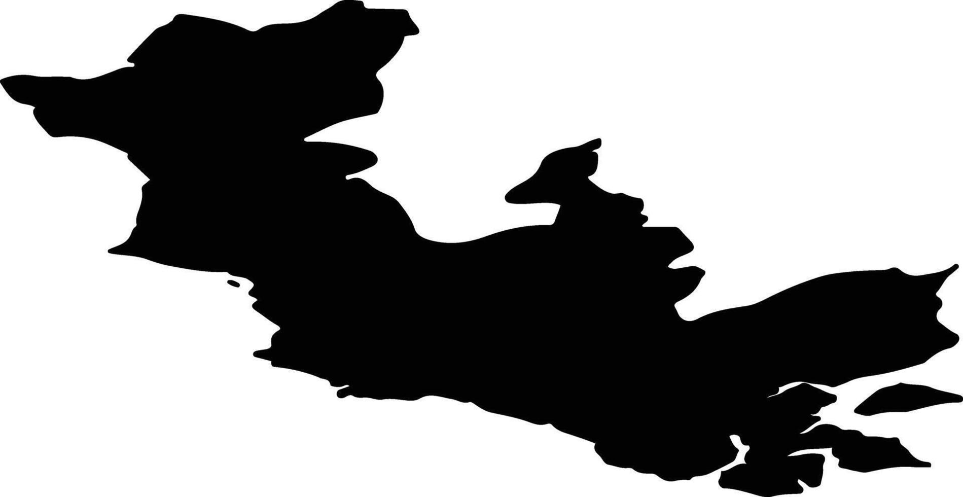 Providensky urban district Russia silhouette map vector