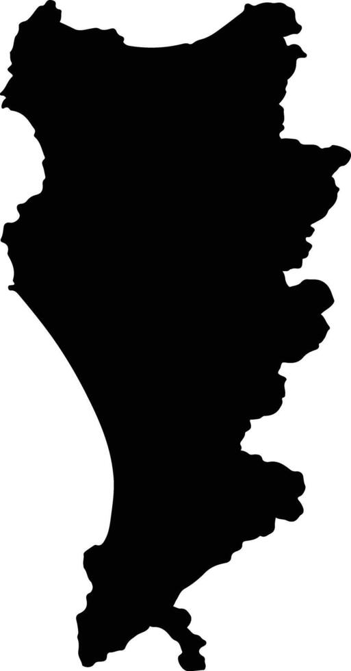 Provincia de Arauco Chile silhouette map vector