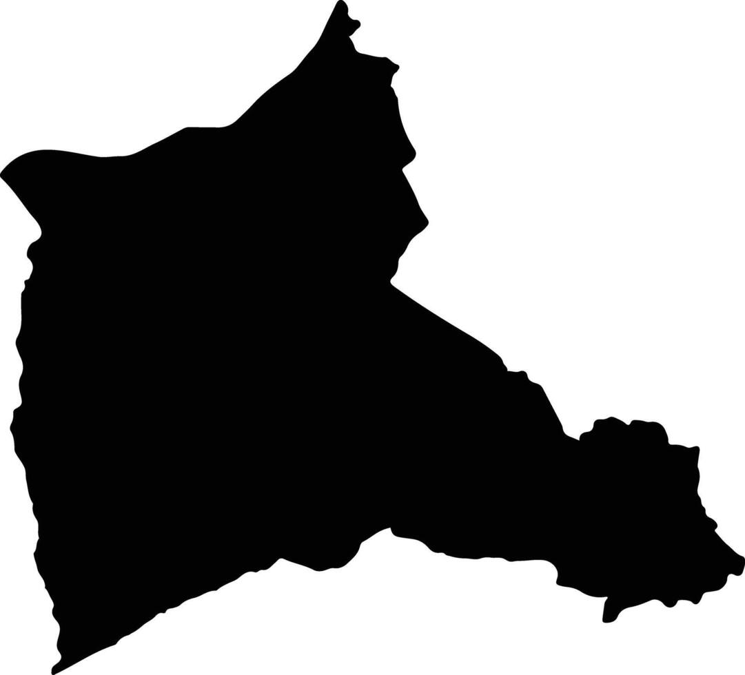 Provincia de Arica Chile silhouette map vector