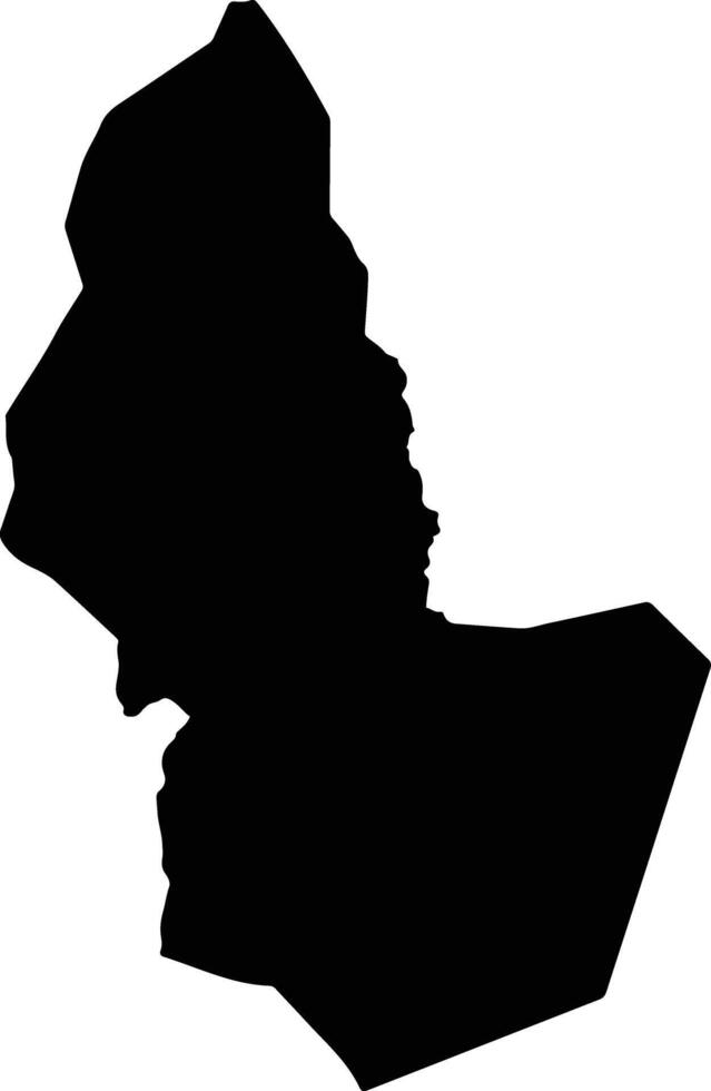 Provincia de El Loa Chile silhouette map vector