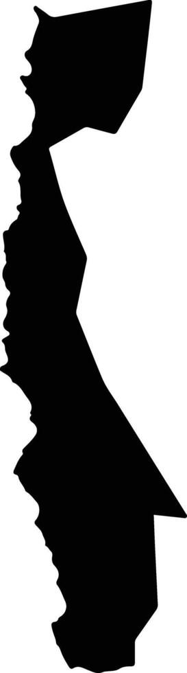 Provincia de Iquique Chile silhouette map vector
