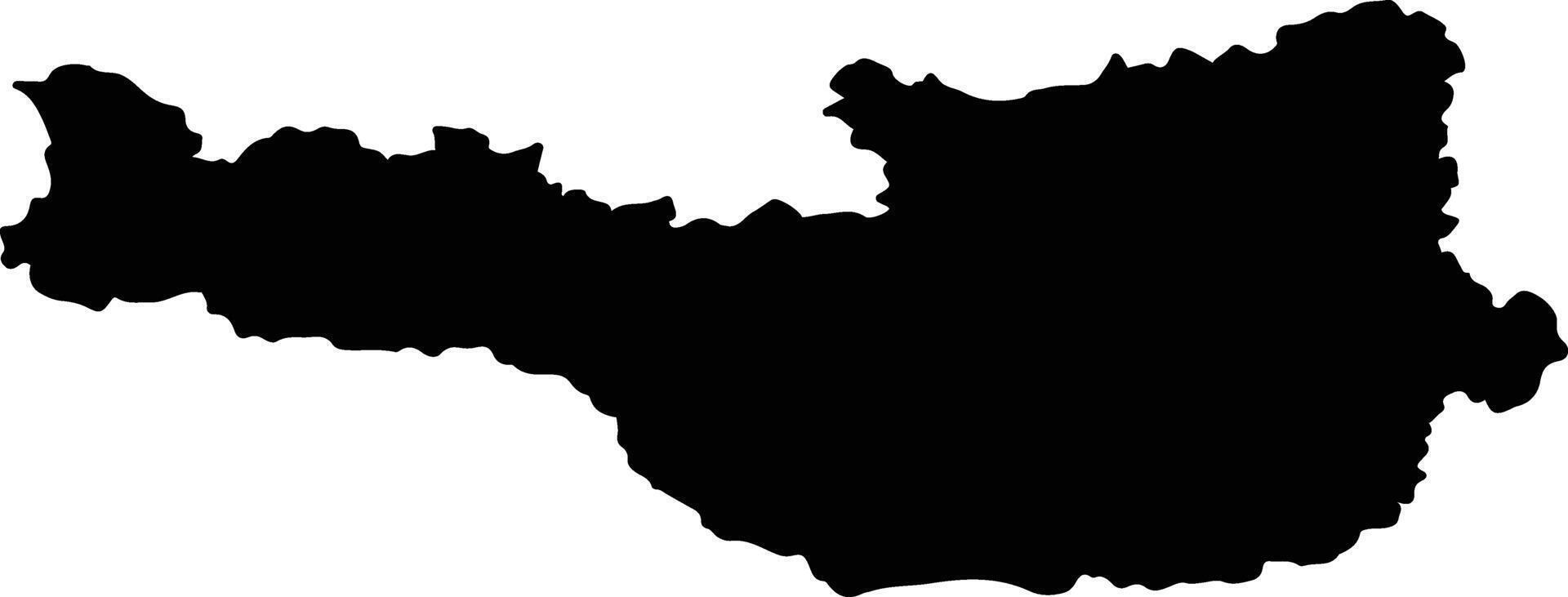 Provincia de Ranco Chile silhouette map vector
