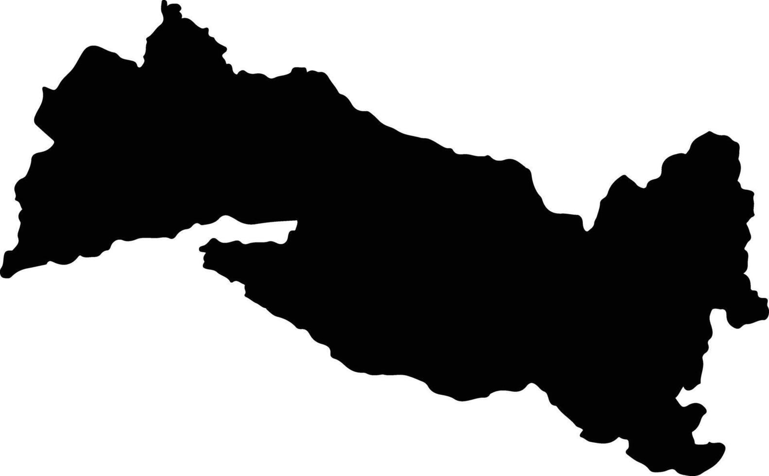 Provincia de Punilla Chile silhouette map vector