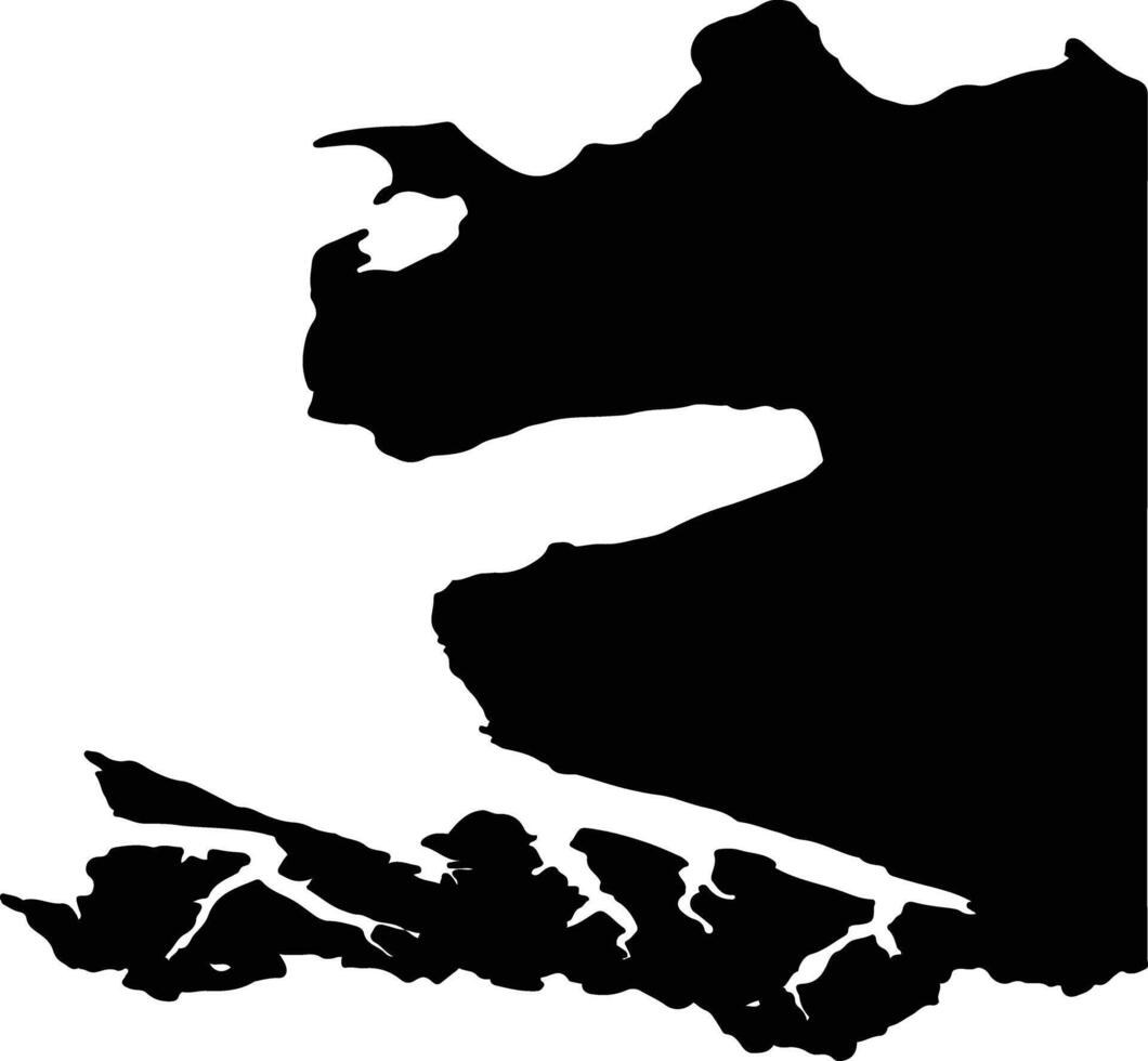 Provincia de Tierra del Fuego Chile silhouette map vector