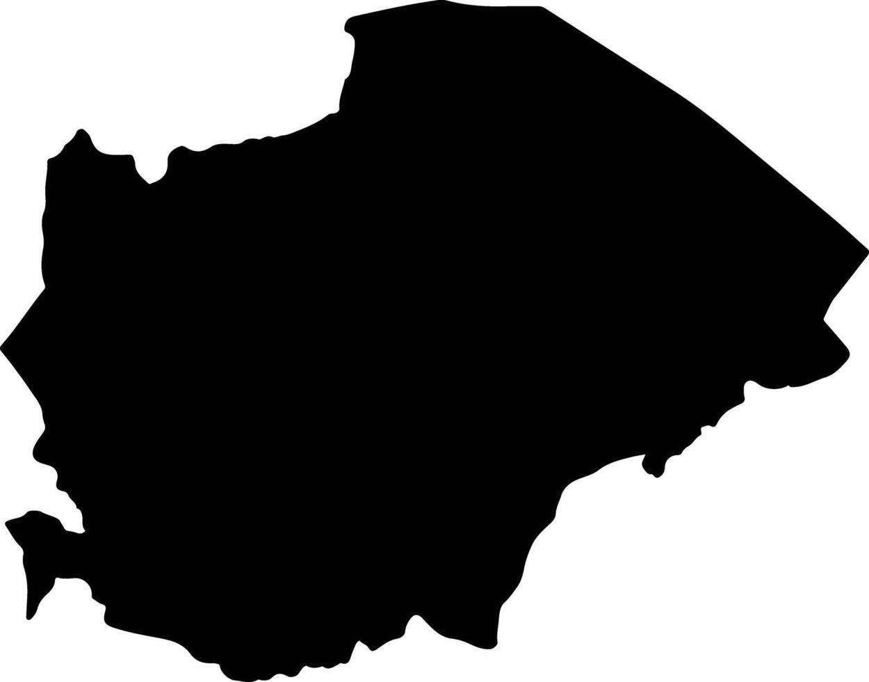 Pru East Ghana silhouette map vector