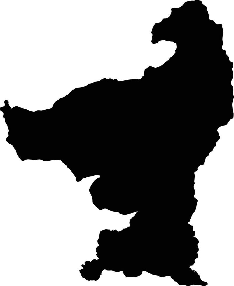 Pua Thailand silhouette map vector