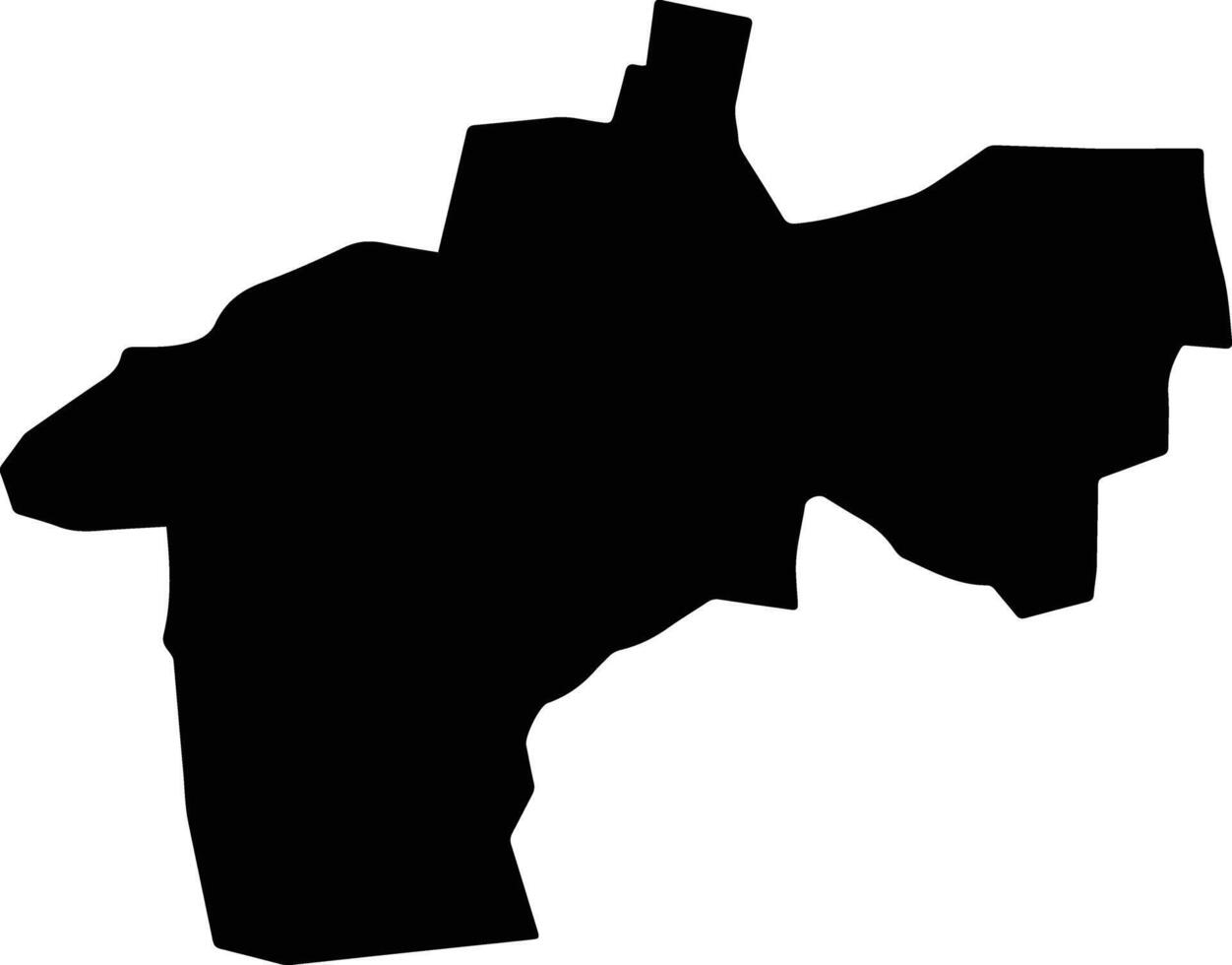 Pueblo Nuevo Mexico silhouette map vector