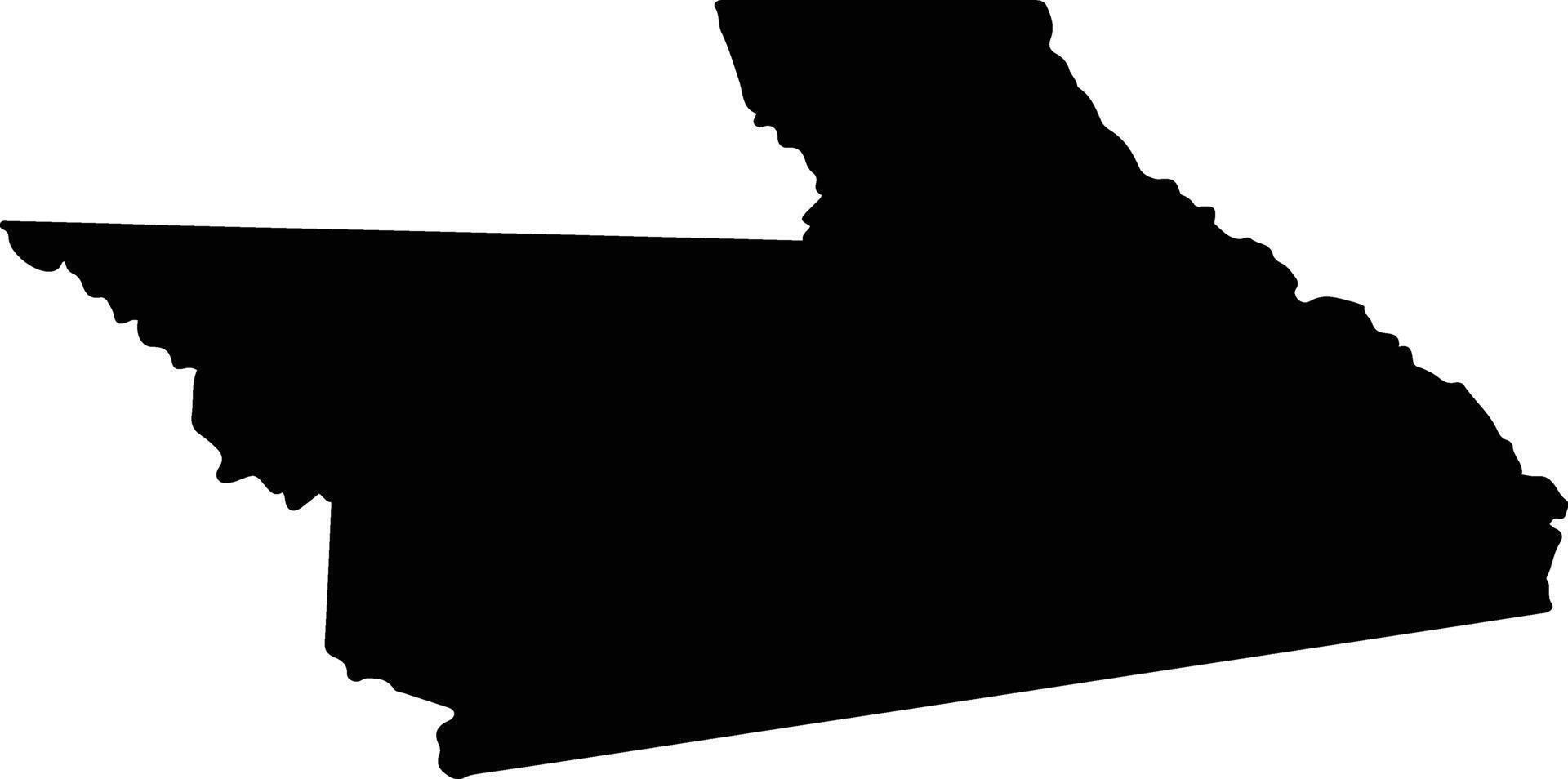 Puerto Caicedo Colombia silhouette map vector