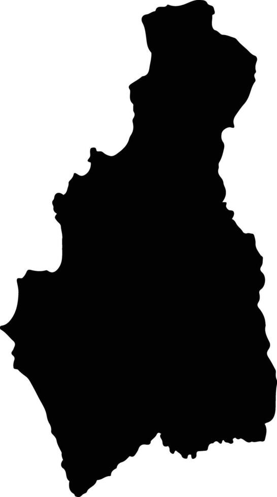Puerto Lopez Ecuador silhouette map vector