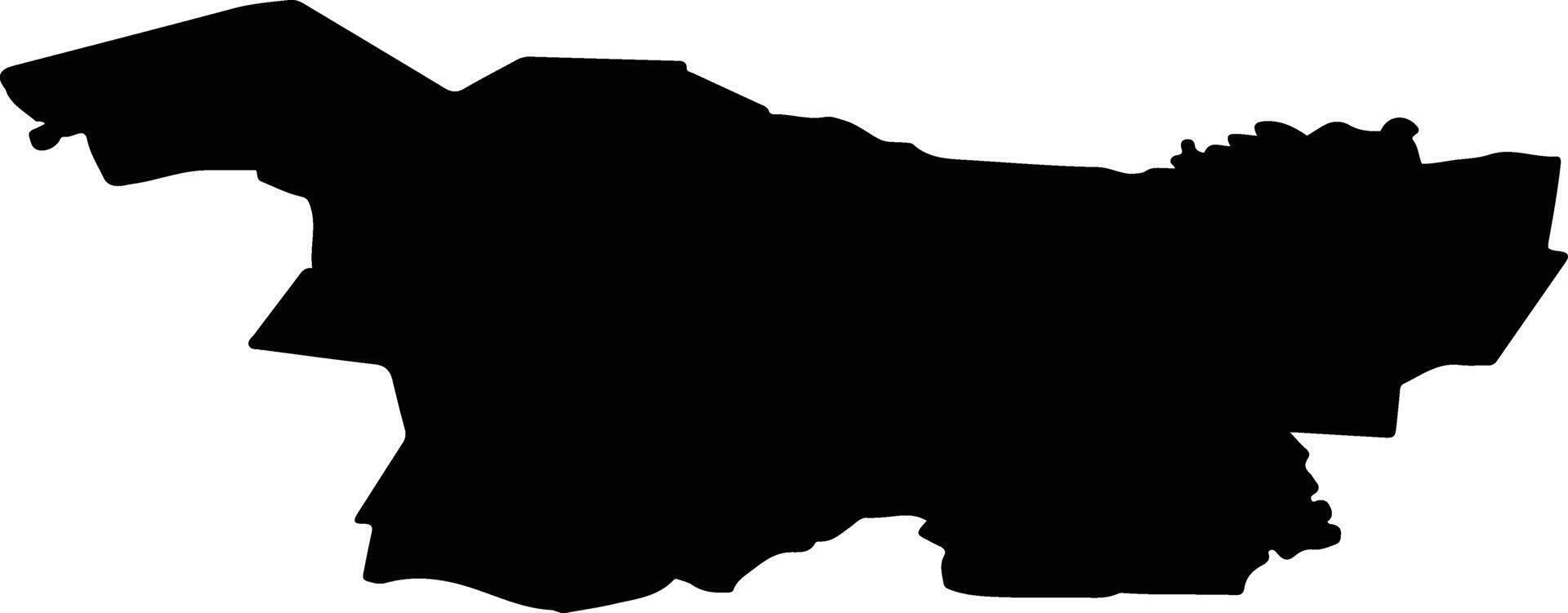 Puhja vald Estonia silhouette map vector