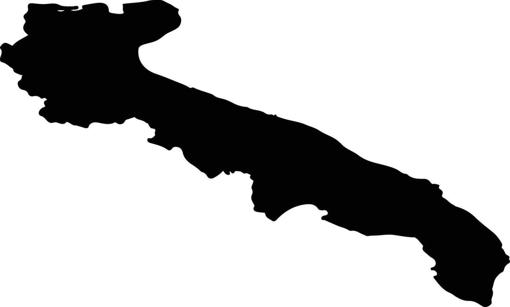 Puglia Italy silhouette map vector