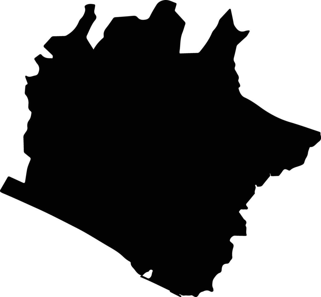Pujehun Sierra Leone silhouette map vector