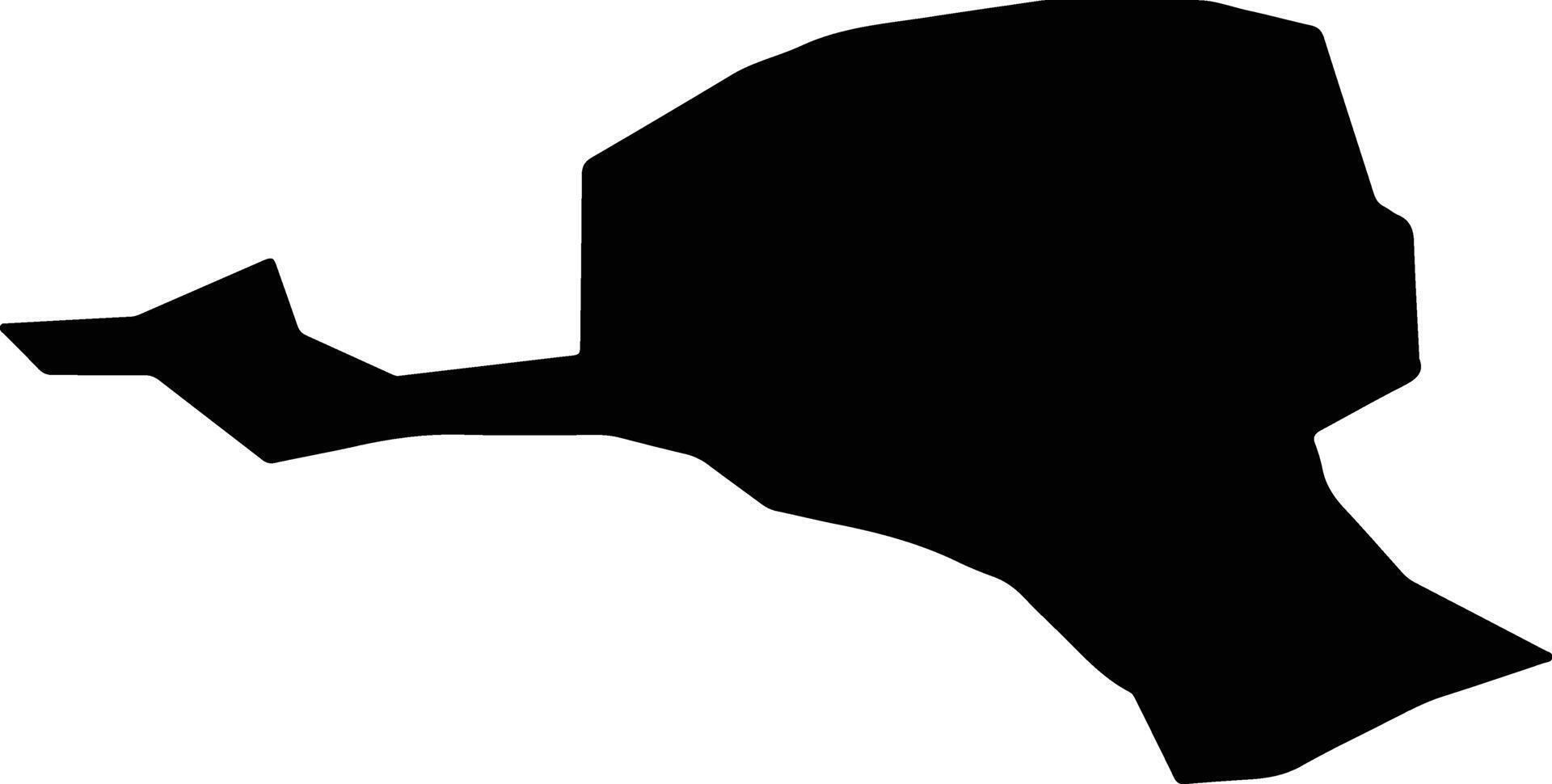 Pukchang North Korea silhouette map vector
