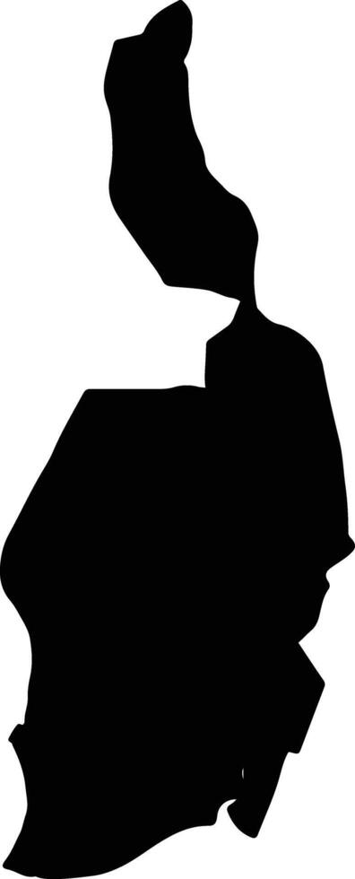 Pulang Pisau Indonesia silhouette map vector