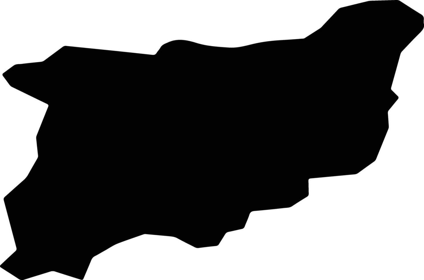 Puli Hisar Afghanistan silhouette map vector