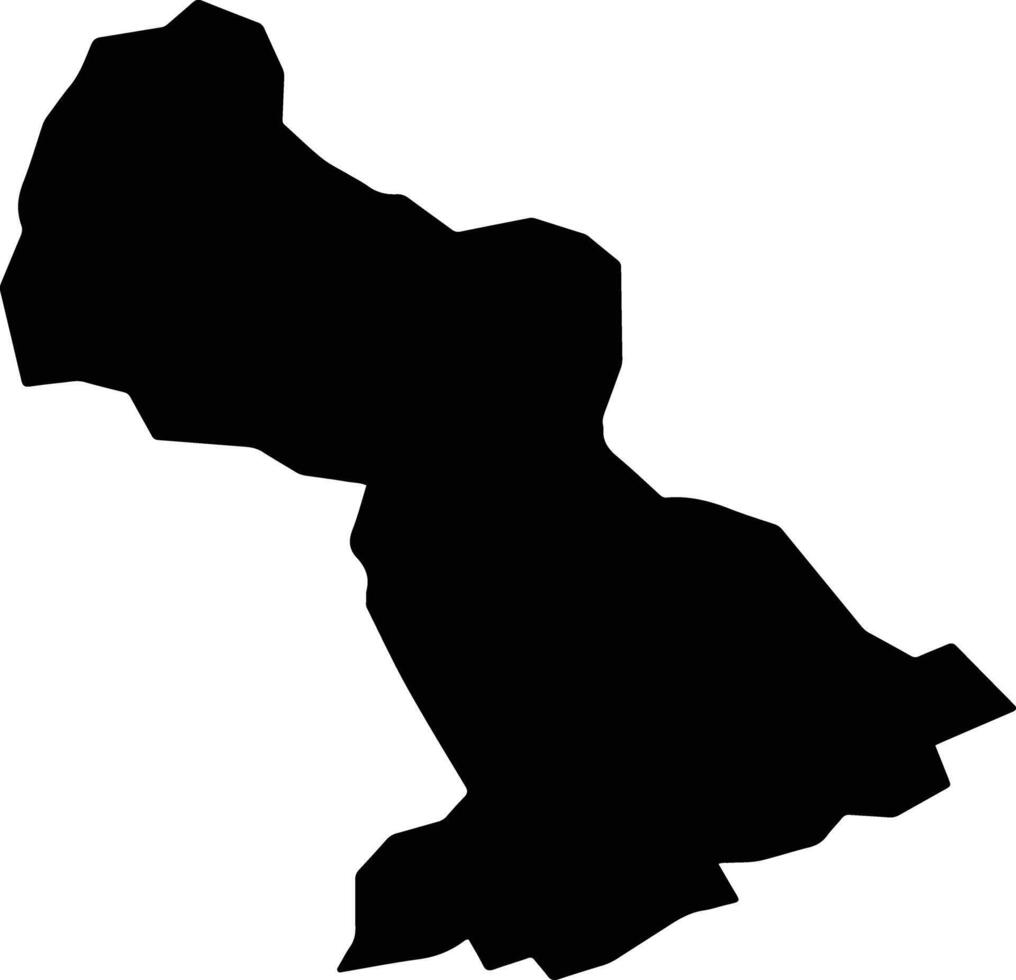 Puli Alam Afghanistan silhouette map vector