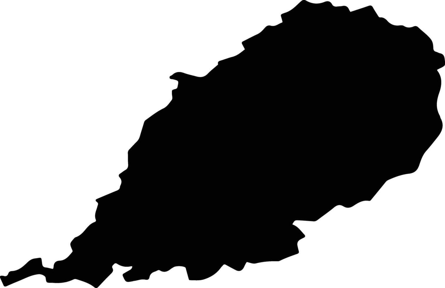 Pulwama India silhouette map vector