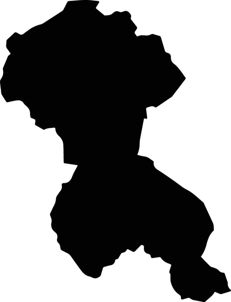 Punata Bolivia silhouette map vector